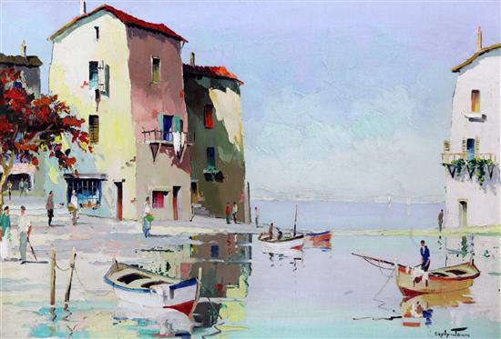 § Cecil Rochfort DOyly John (1906-1993) Santa Margarita, Italy, 17.5 x 25.5in.